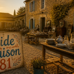 vide maison dans le 81 cour ferme tables objets