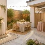 Aménager une salle de réception mariage : 1 m² et plan B