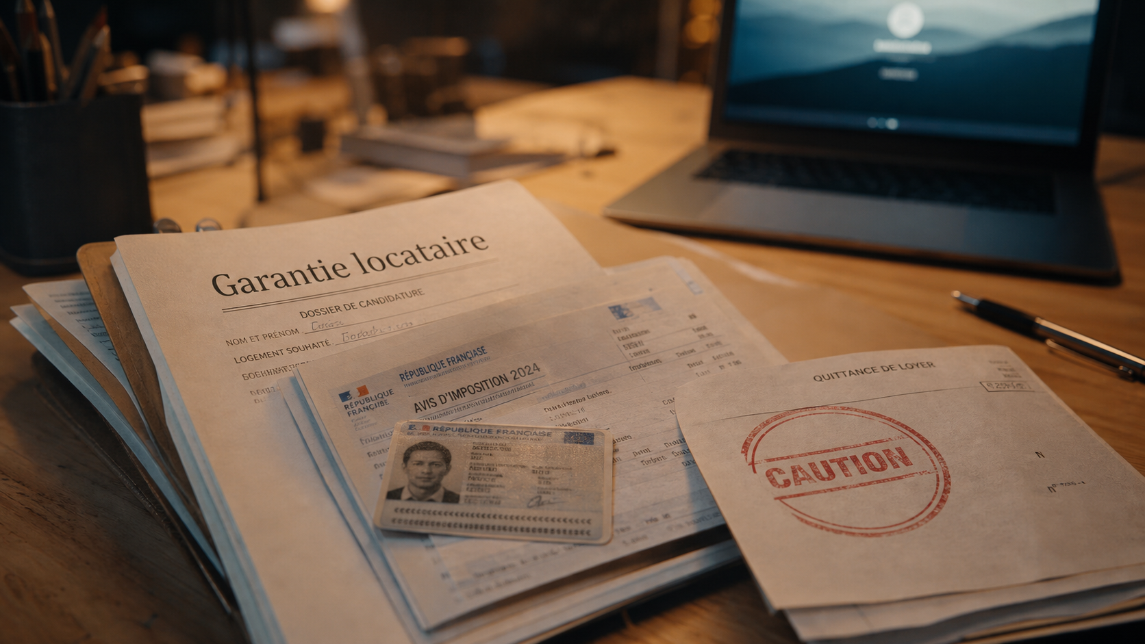 Dossier pour location garant, pièces et caution
