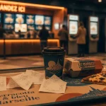 Fast food connus : enseignes en France, plateau et tickets de caisse en centre commercial