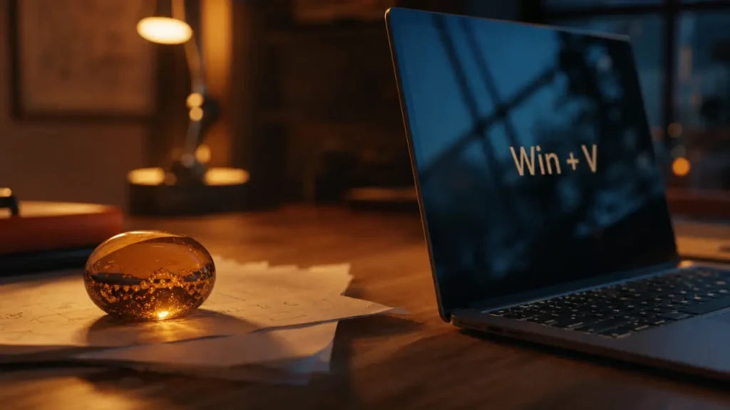 Presse papier sur bureau : Windows Win + V et historique (presse papier)