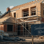 Prix surélévation maison 40m2 : toiture et ossature bois en chantier
