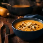 Recette courge jaune : velouté de courge jaune au parmesan
