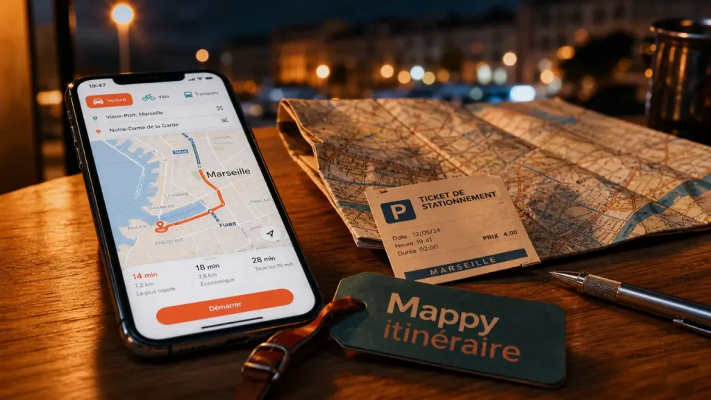 Trajet Mappy : comparatif 13 modes de transport sur smartphone