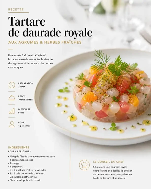 Plat gastronomique préparé par un chef à domicile Saveur Provence