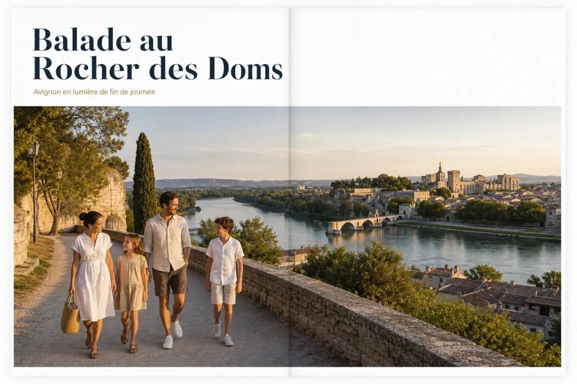 Vive les vacances en famille à Avignon lors d’une balade au Rocher des Doms