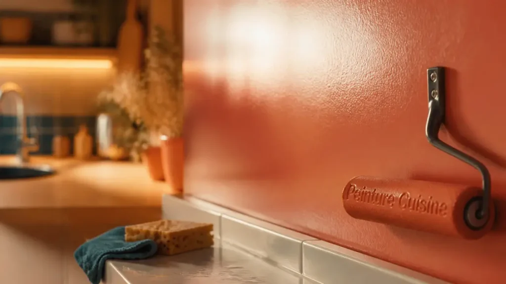 Peinture mur cuisine satin, sous-couche et couleurs qui tiennent au quotidien