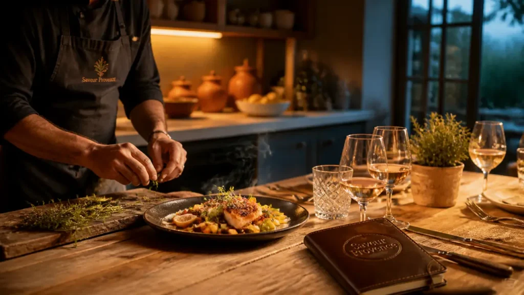 Saveur provence chef à domicile : dîner provençal en cuisine