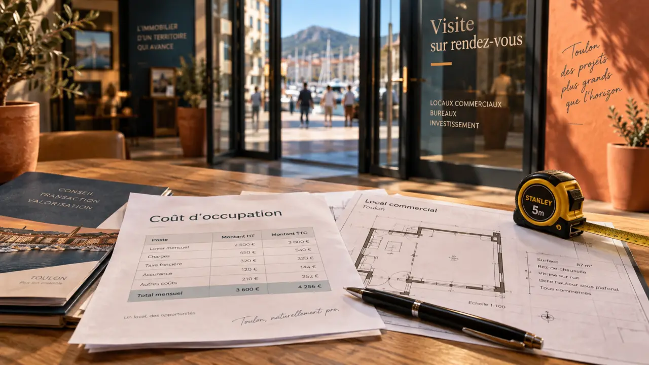local commercial toulon : coût réel avant louer un local commercial