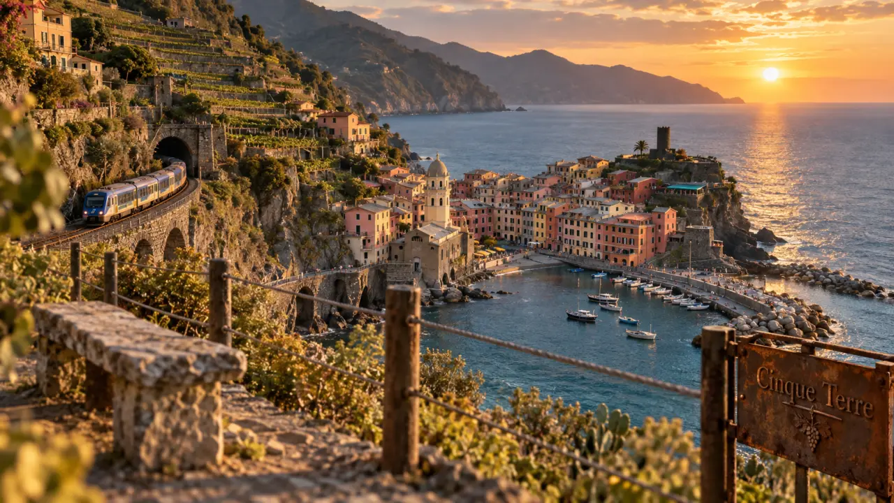 Visiter les 5 terres en 3 jours : Cinque Terre au coucher de soleil à Vernazza